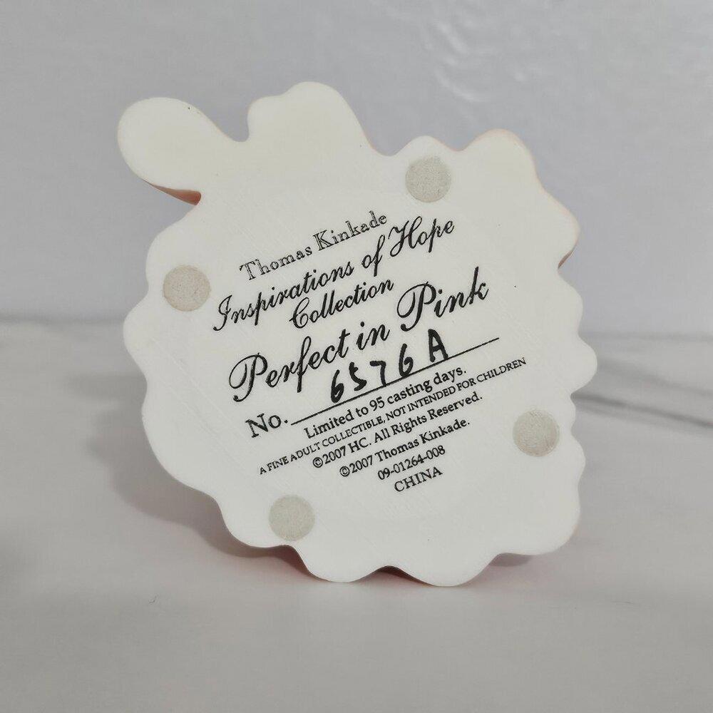 2/$50 Thomas Kinkade Inspirations of Hope Perfect in Pink Figurine 6576A 2007 - Picture 6 of 9